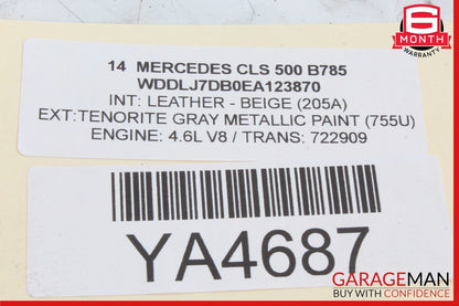 12-14 Mercedes W218 CLS500 Center Console Switch Trim Bezel Cover Wood OEM
