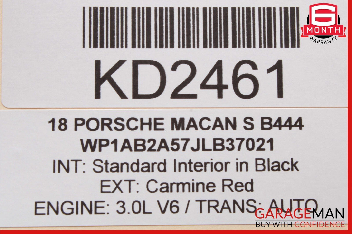 15-18 Porsche Macan 95B Front Overhead Dome Light Console Sunroof Switch Control