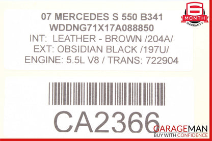 07-13 Mercedes W221 S550 S63 AMG Rear Right Exterior Door Handle Keyless Go OEM