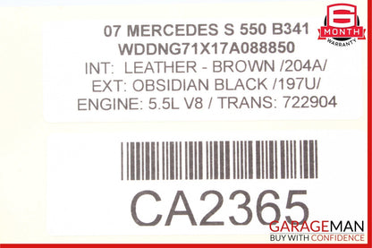 07-13 Mercedes W221 S550 S400 Front Left Exterior Door Handle Keyless Go OEM