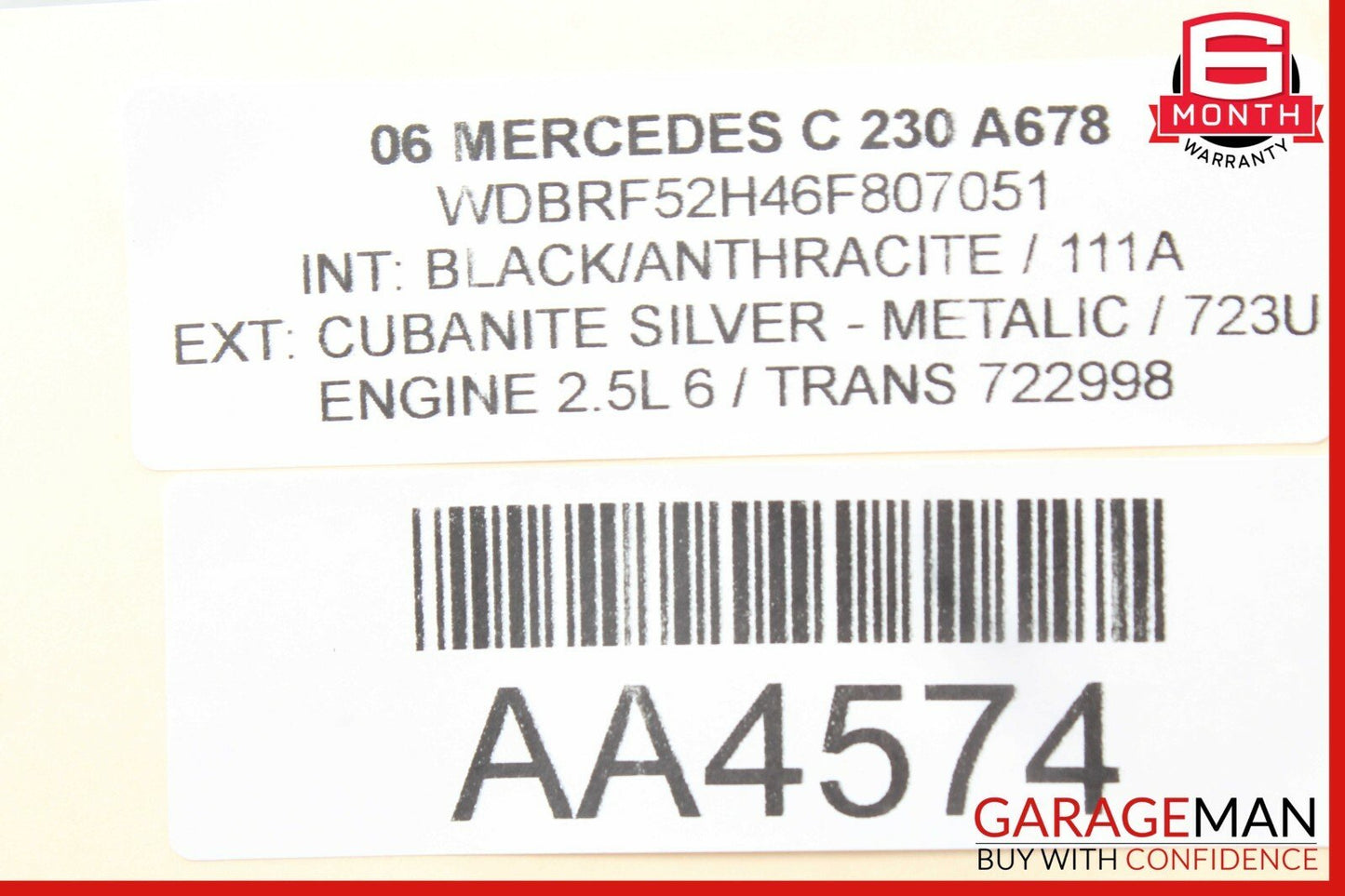 01-07 Mercedes W203 C230 C280 C320 Front Right Side Door Control Module Unit