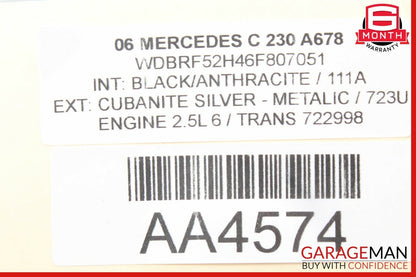 01-07 Mercedes W203 C230 C280 C320 Front Right Side Door Control Module Unit