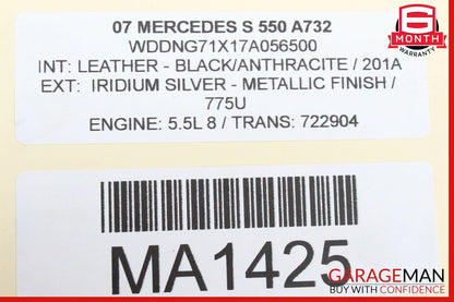 07-10 Mercedes W221 S550 Navigation Information Display Screen Monitor OEM