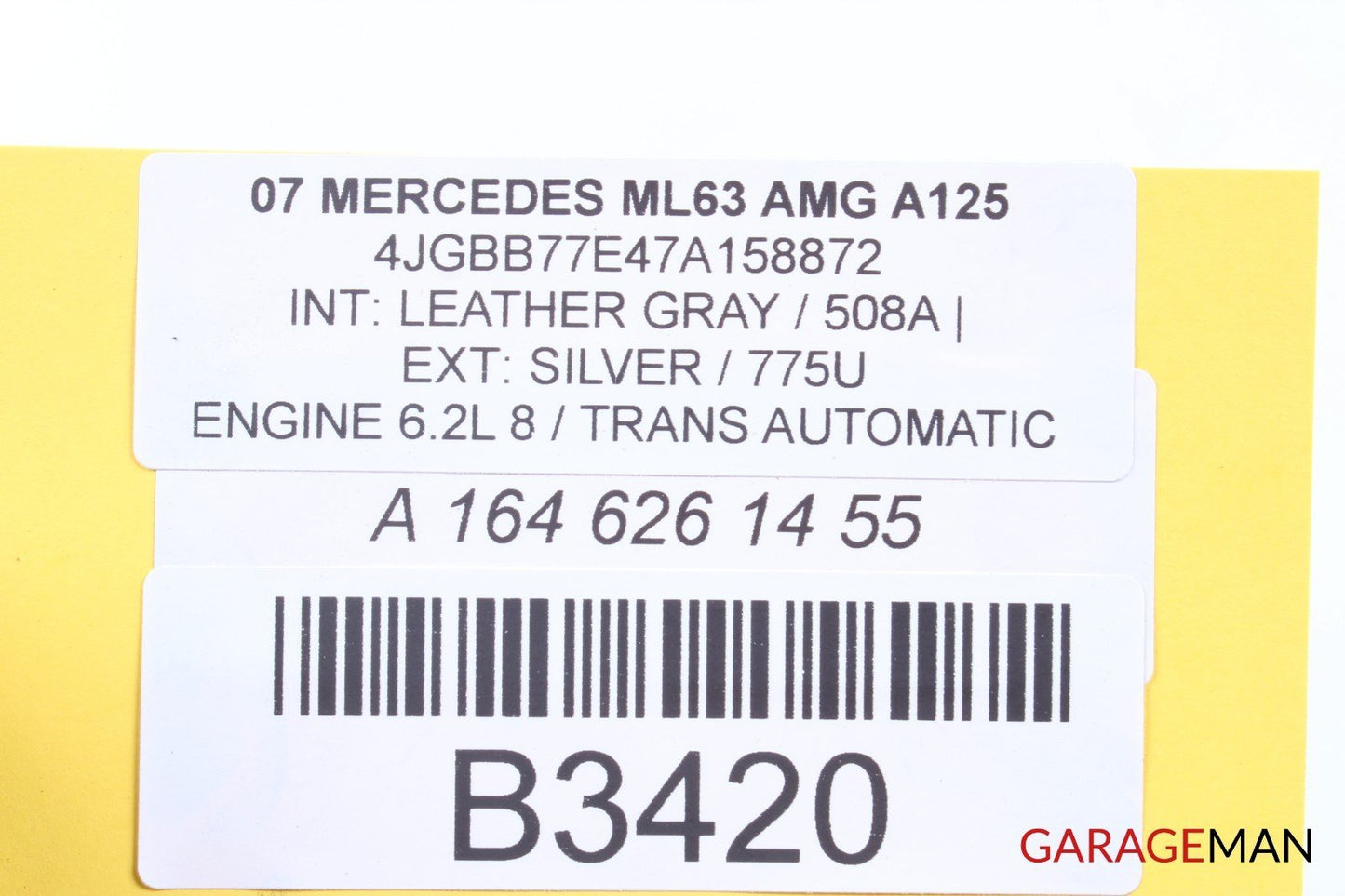 06-11 Mercedes W164 ML350 GL450 Front Bumper Reinforcement Impact Bar OEM