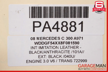 08-14 Mercedes W204 C250 Front Sub Frame Subframe Engine Crossmember Bar OEM