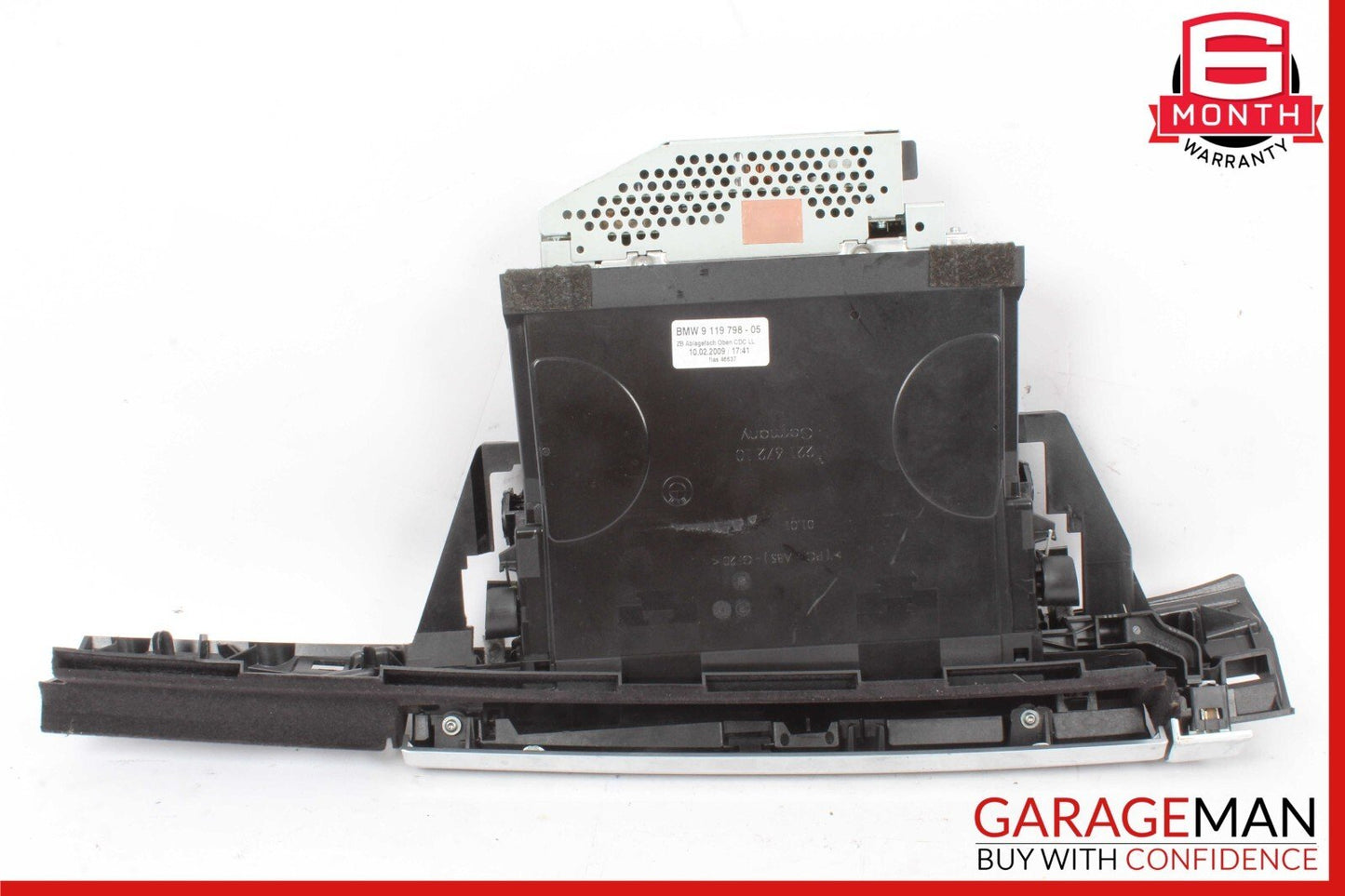 09-15 BMW 750i 750Li Dash DVD Changer Housing Panel Wood Trim Cover OEM