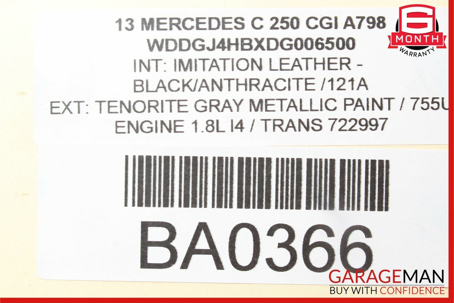 12-14 Mercedes W204 C300 C250 Front Left Driver Side Exterior Door Handle OEM