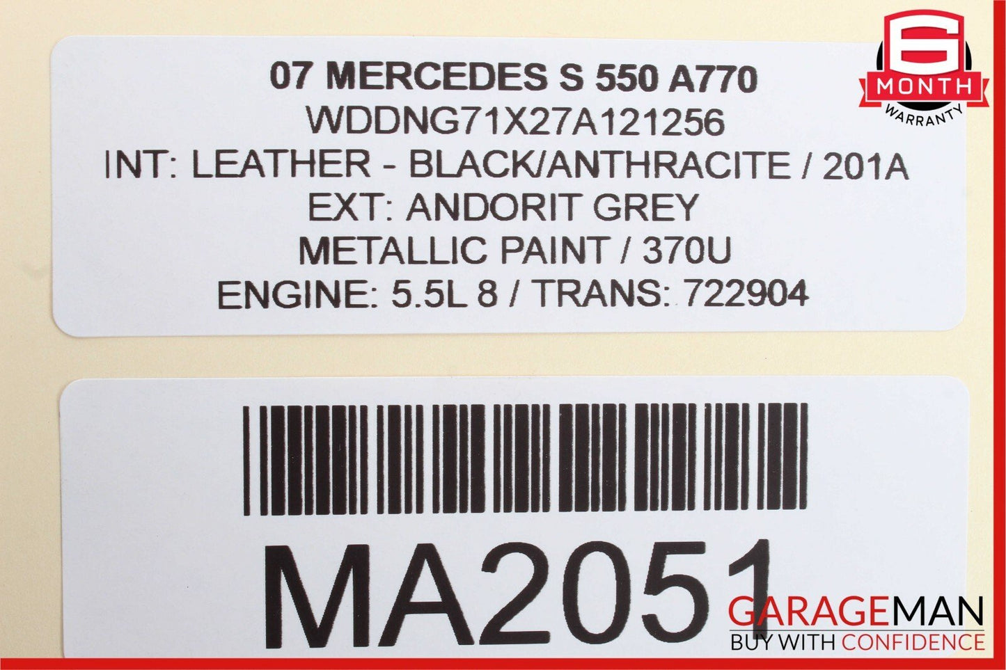 07-13 Mercedes W221 S550 Front Left Driver Side Door Lock Latch Actuator OEM