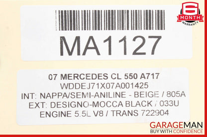 07-14 Mercedes W216 CL550 Electric Power Supply Control Fuse Box Module Unit