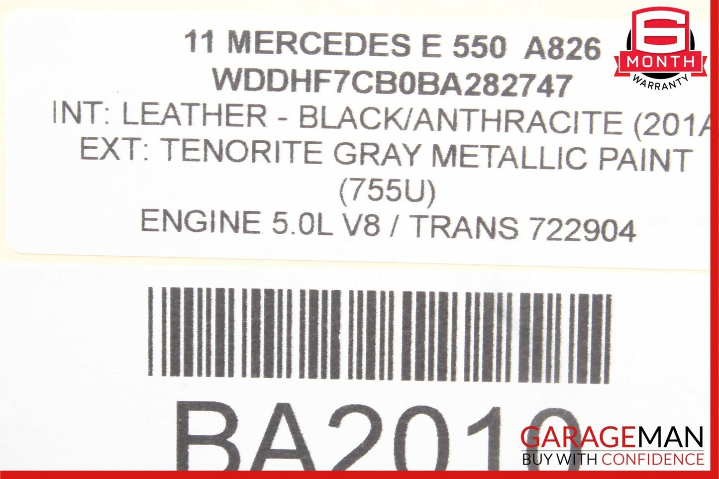 08-16 Mercedes W212 E350 C300 Rear Right Side Door Lock Latch Actuator OEM