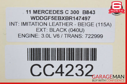 08-14 Mercedes W204 C300 C350 C250 Left Driver Side Fender Assembly OEM