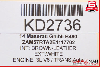 14-17 Maserati Ghibli Rear Left Driver Side Exterior Door Handle Assembly OEM