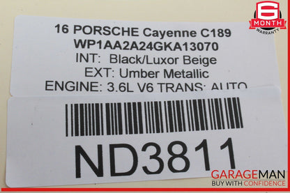 11-18 Porsche Cayenne 958 Rear Right Side Door Window Regulator Motor Unit OEM