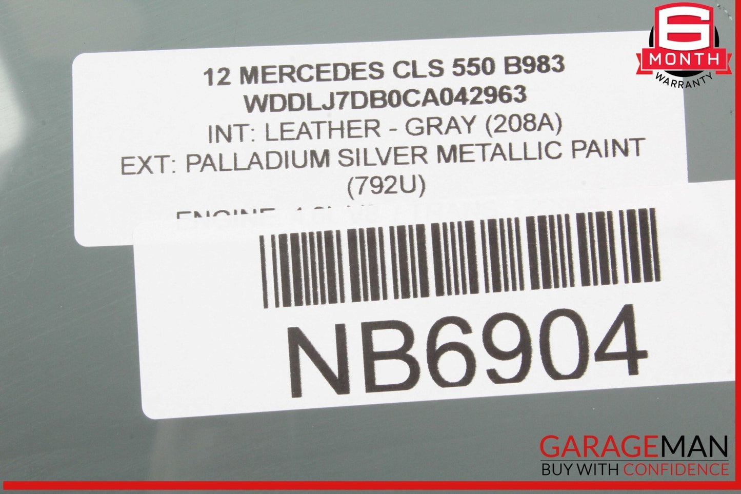 12-18 Mercedes W218 CLS550 Rear Right Passenger Side Door Window Glass OEM