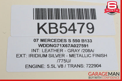 07-13 Mercedes W221 S550 CL550 Cluster Control Switch Module Unit 2218201810 OEM