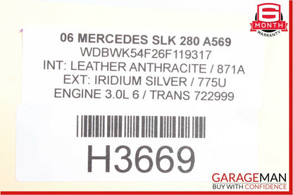 05-11 Mercedes R171 SLK280 Front Right Passenger Side Exterior A Pillar Trim OEM
