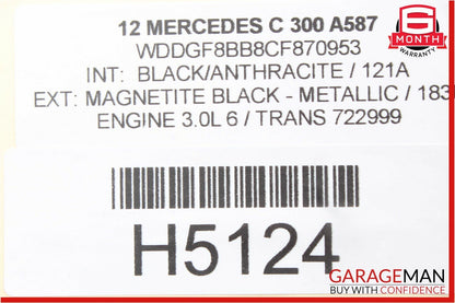 08-15 Mercedes W204 C300 C350 Rear Trunk Lid Lock Latch Actuator w/ Cylinder OEM
