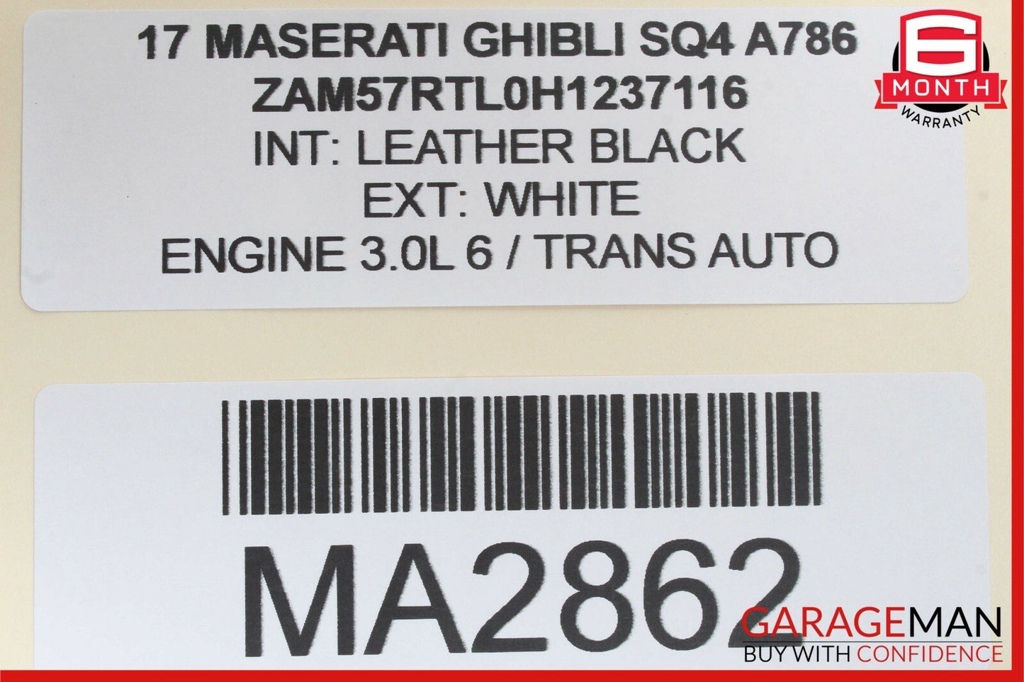 14-17 Maserati Ghibli Rear Right Passenger Side Exterior Door Handle OEM