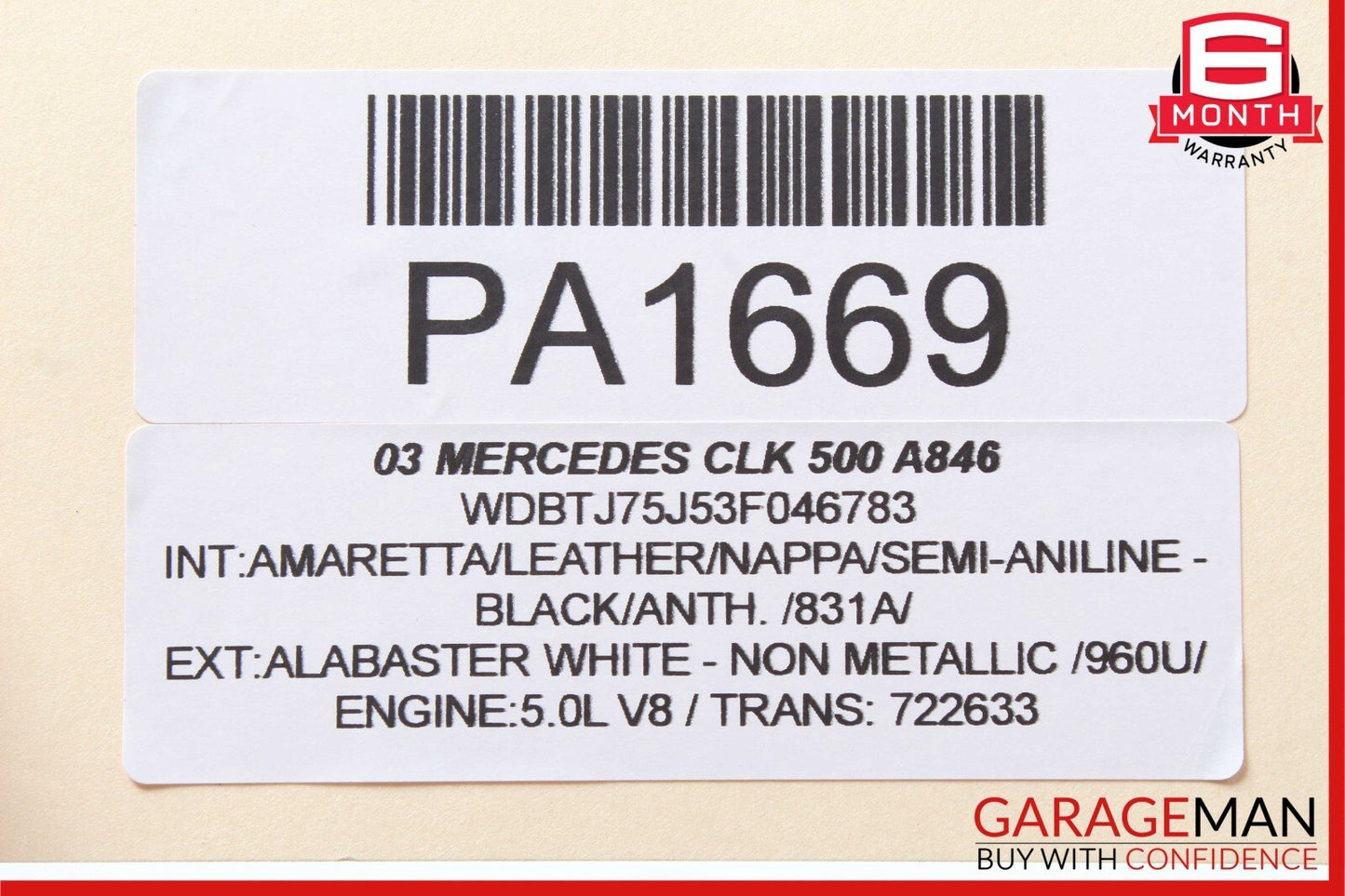 03-09 Mercedes W209 CLK500 Rear Right Passenger Window Switch Control Button OEM