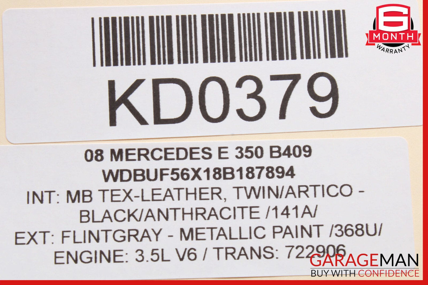 03-09 Mercedes W211 E350 E500 E550 Rear Right Side Window Regulator Motor OEM