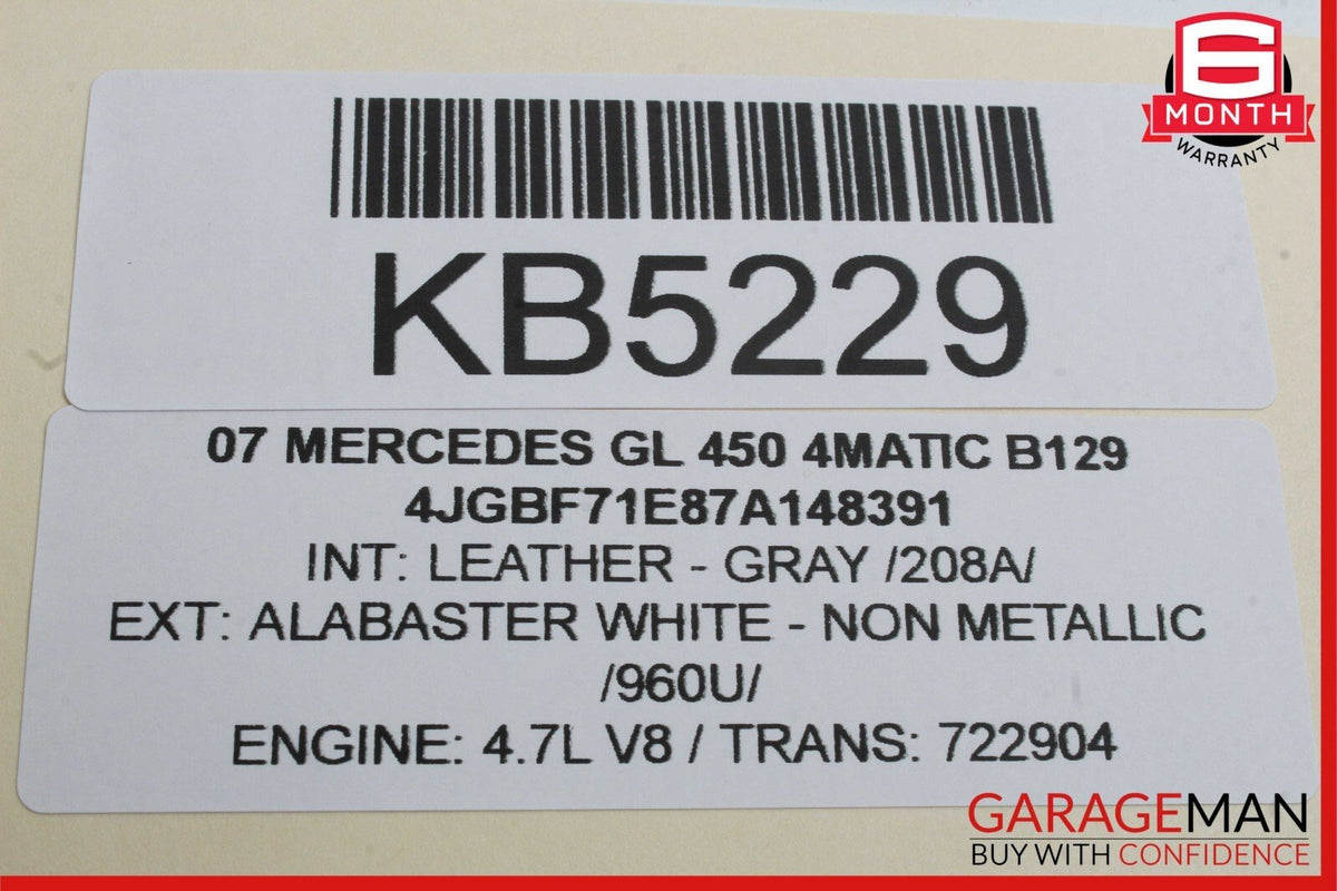 06-13 Mercedes GL450 ML500 R350 Front Right Side Exterior Door Handle White
