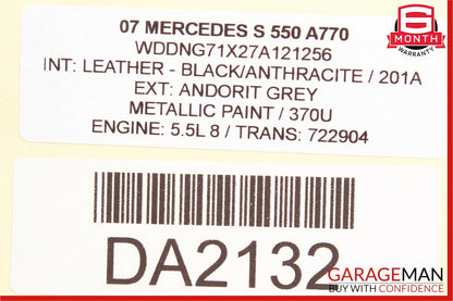 07-13 Mercedes W221 S550 S63 AMG Rear Left / Right Side Door Control Module Unit
