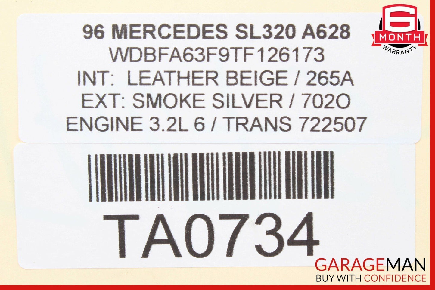 90-02 Mercedes R129 SL320 Front Right Passenger Seat Headrest Adjust Motor OEM