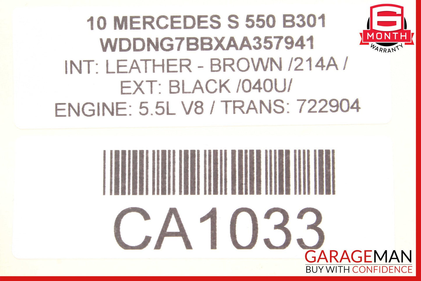 06-13 Mercedes W221 S550 Front Right Engine Timing Chain Cover Plate OEM