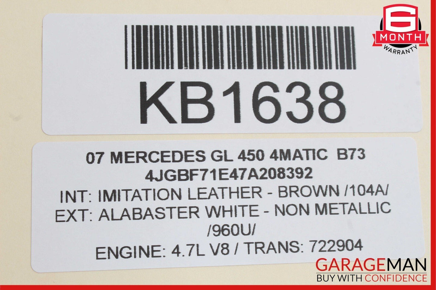 06-13 Mercedes X164 GL450 ML500 R500 Front Right Side Door Control Module OEM