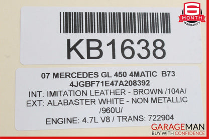 06-13 Mercedes X164 GL450 ML500 R500 Front Right Side Door Control Module OEM