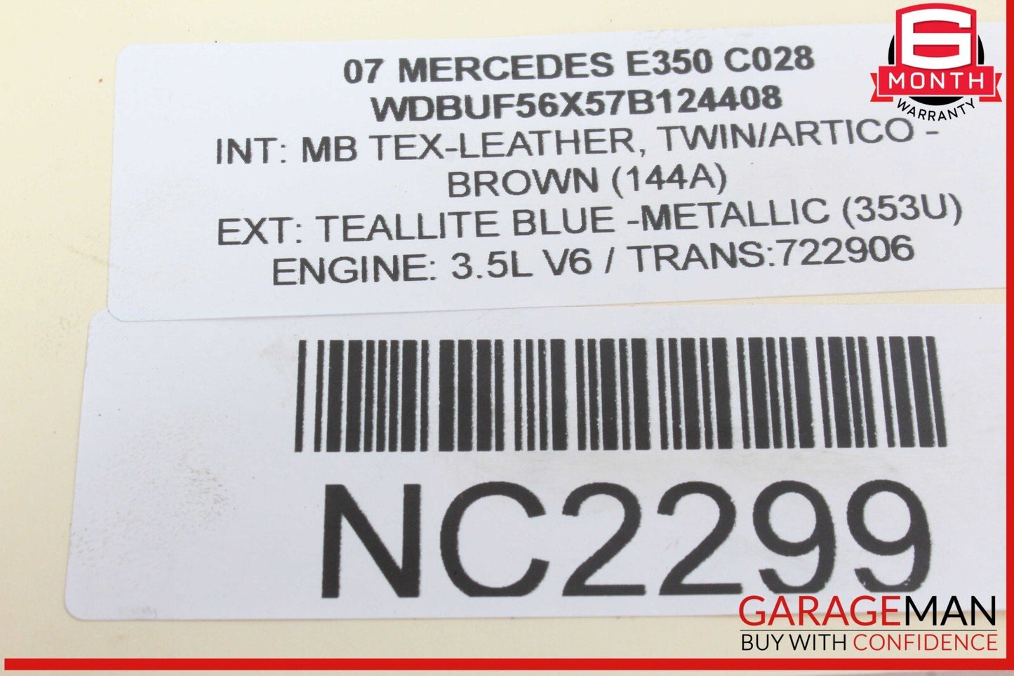 05-11 Mercedes W211 E350 CLK350 Engine Upper Oil Sump Baffle Pan 2720140802 OEM
