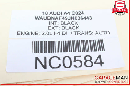 17-24 Audi A4 Rear Overhead Interior Dome Light Lamp Gray 4M0947111 OEM