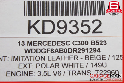 12-16 Mercedes W204 C300 SLK350 Air Intake Cleaner Filter Box 2760901301 OEM