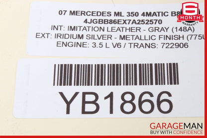 06-08 Mercedes W164 ML350 GL450 Driver Steering Wheel Airbag Air Bag OEM