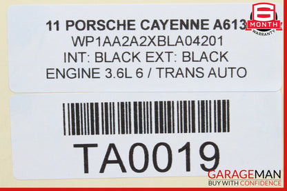 11-14 Porsche Cayenne 958 3.6L ECU ECM Engine Control Gear Shifter Box TPMS Set
