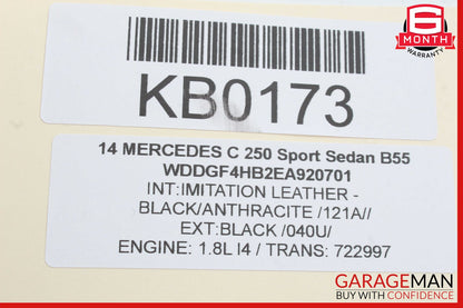 10-16 Mercedes W204 C250 E350 Interior Rear View Mirror Black OEM