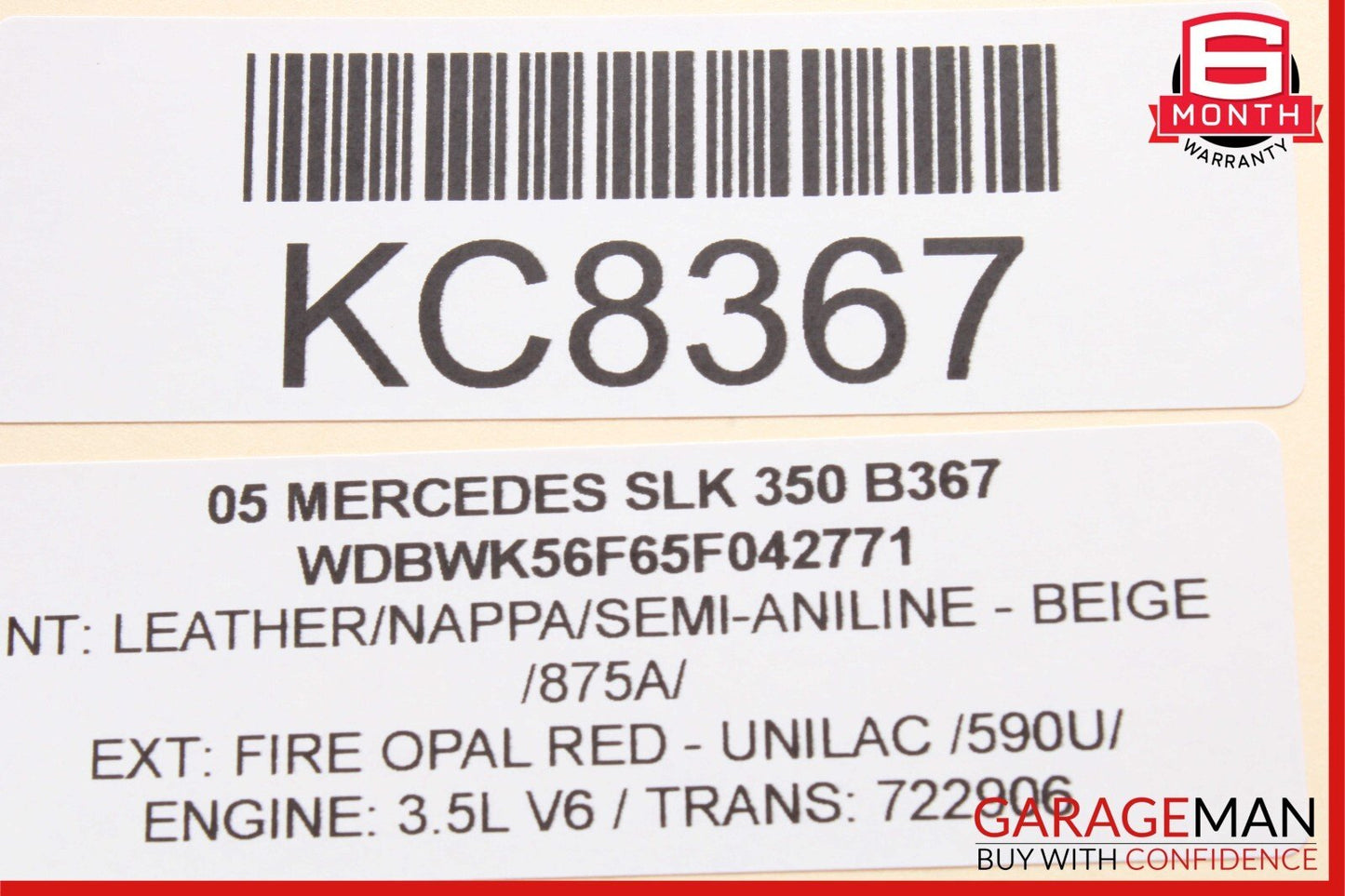 05-08 Mercedes R171 SLK350 Front Right Side Seatbelt Seat Belt Retractor OEM