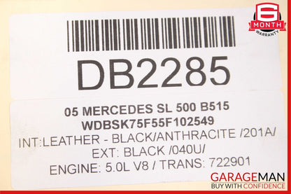03-08 Mercedes R230 SL500 SL600 Front Bumper Reinforcement Impact Bar Assembly