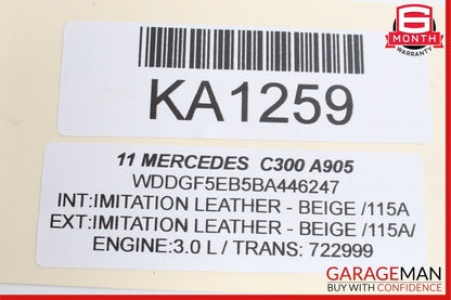 08-11 Mercedes W204 C300 AC A/C Heater Climate Temperature Switch Control Bezel