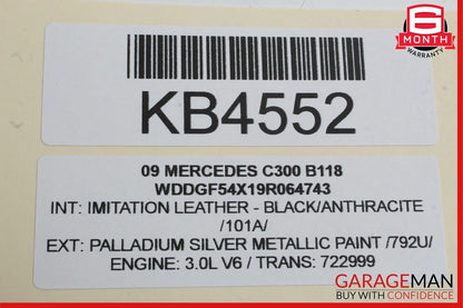 08-14 Mercedes W204 C300 Sedan Rear Left Door Window Regulator Motor Unit OEM