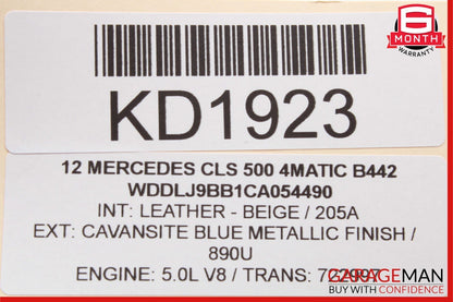 12-18 Mercede W218 CLS500 CLS63 Rear Left Side Exterior Door Handle Keyless Go
