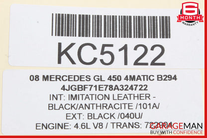 06-13 Mercedes X164 GL450 R350 Rear Left Side Exterior Door Handle Black OEM