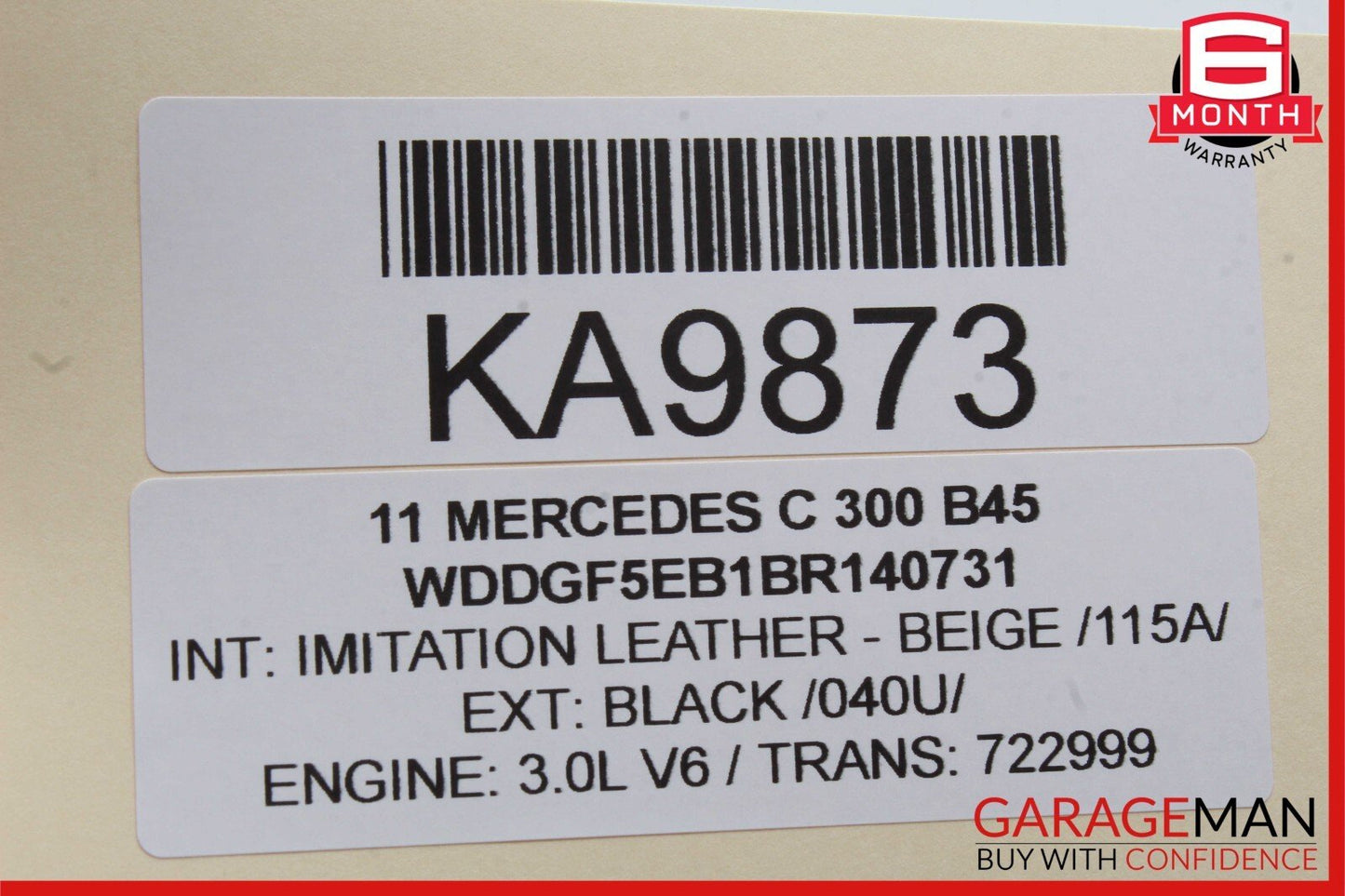 08-16 Mercedes W204 C300 E400 GLK350 Rear Right Door Window Regulator Motor OEM