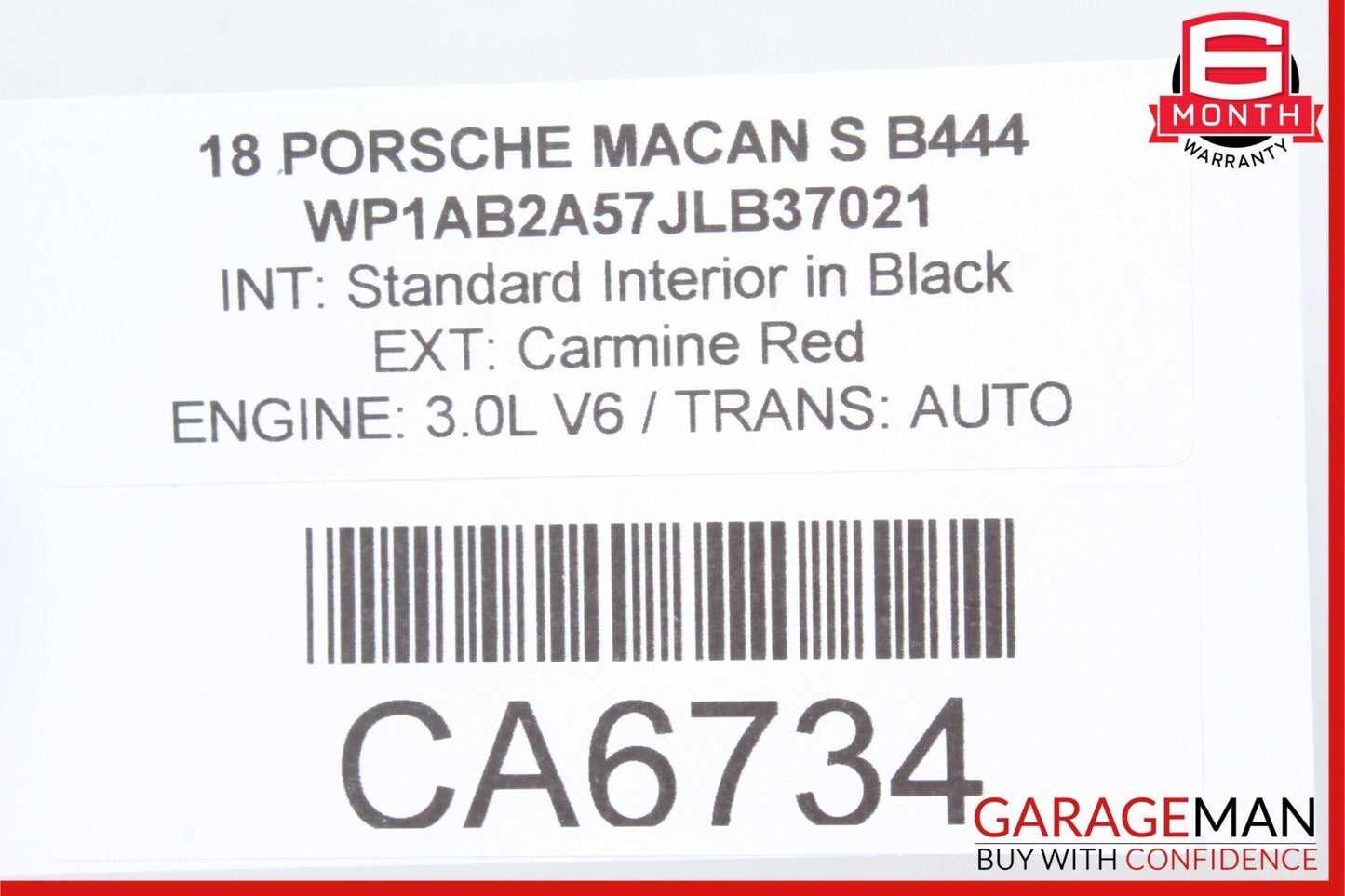 15-23 Porsche Macan S 95 Rear Right Sideskirt Rocker Molding Bracket 95B853538