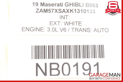 14-20 Maserati Ghibli Levante 3.0L Right Side Turbocharger Intercooler Assy OEM