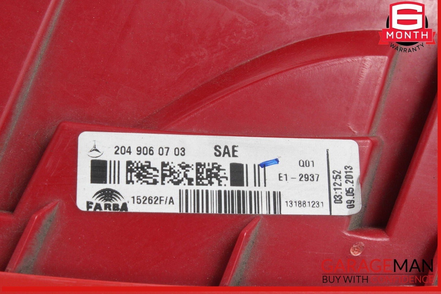 12-14 Mercedes W204 C250 C300 C350 Tail Light Lamp LED Rear Right Side