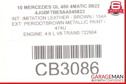 06-12 Mercedes X164 GL450 GL550 Center Console Armrest Arm Rest Cover OEM