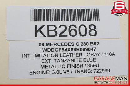 08-14 Mercedes W204 C300 Front Left Driver Side Exterior Door Handle Blue OEM