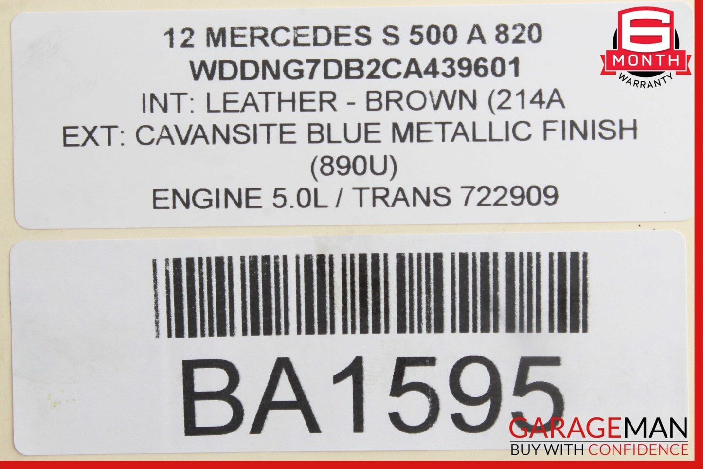 07-13 Mercedes W221 S500 S550 Rear Right or Left Side Door Control Module OEM