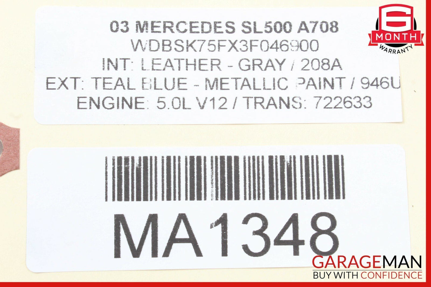 03-11 Mercedes W211 E350 SL500 Rear Left Driver Side Upper Lateral Control Arm